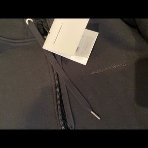 Alexander Wang Reversible  Shearling-lined/Terry Zip Hoodie